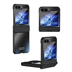 Custodia Plastica Rigida Cover Opaca Fronte e Retro 360 Gradi ZL7 per Samsung Galaxy Z Flip5 5G Nero