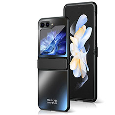 Custodia Plastica Rigida Cover Opaca Fronte e Retro 360 Gradi ZL8 per Samsung Galaxy Z Flip5 5G Nero