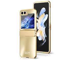 Custodia Plastica Rigida Cover Opaca Fronte e Retro 360 Gradi ZL8 per Samsung Galaxy Z Flip5 5G Oro
