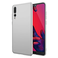 Custodia Plastica Rigida Cover Opaca G01 per Huawei P20 Pro Argento