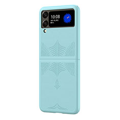 Custodia Plastica Rigida Cover Opaca H03 per Samsung Galaxy Z Flip4 5G Cielo Blu