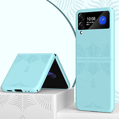Custodia Plastica Rigida Cover Opaca H04 per Samsung Galaxy Z Flip3 5G Cielo Blu