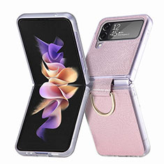 Custodia Plastica Rigida Cover Opaca H05 per Samsung Galaxy Z Flip4 5G Oro Rosa