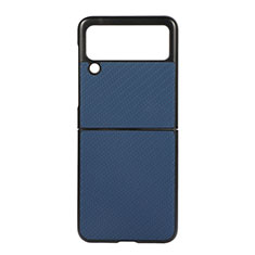 Custodia Plastica Rigida Cover Opaca H08 per Samsung Galaxy Z Flip3 5G Blu