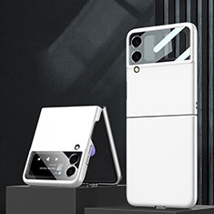Custodia Plastica Rigida Cover Opaca L02 per Samsung Galaxy Z Flip3 5G Bianco