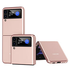 Custodia Plastica Rigida Cover Opaca L08 per Samsung Galaxy Z Flip3 5G Oro Rosa