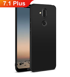 Custodia Plastica Rigida Cover Opaca M01 per Nokia 7.1 Plus Nero