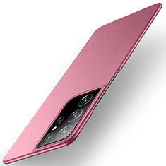 Custodia Plastica Rigida Cover Opaca M01 per Samsung Galaxy S21 Ultra 5G Rosso Rosa