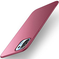 Custodia Plastica Rigida Cover Opaca M01 per Xiaomi Mi 11 Lite 5G Rosso Rosa