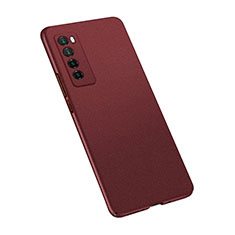 Custodia Plastica Rigida Cover Opaca M02 per Huawei Nova 7 5G Rosso