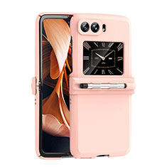 Custodia Plastica Rigida Cover Opaca P01 per Motorola Moto RAZR (2022) 5G Oro Rosa