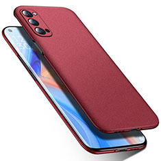 Custodia Plastica Rigida Cover Opaca P02 per Oppo Reno4 Pro 5G Rosso