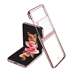 Custodia Plastica Rigida Cover Opaca P02 per Samsung Galaxy Z Flip3 5G Oro Rosa