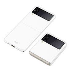 Custodia Plastica Rigida Cover Opaca P06 per Samsung Galaxy Z Flip3 5G Bianco