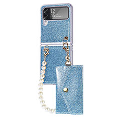 Custodia Plastica Rigida Cover Opaca P08 per Samsung Galaxy Z Flip4 5G Blu