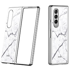 Custodia Plastica Rigida Cover Opaca P08 per Samsung Galaxy Z Fold3 5G Bianco