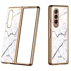 Custodia Plastica Rigida Cover Opaca P08 per Samsung Galaxy Z Fold3 5G Oro