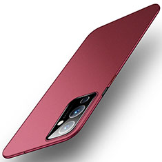 Custodia Plastica Rigida Cover Opaca per OnePlus 9 5G Rosso