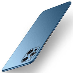Custodia Plastica Rigida Cover Opaca per Oppo Find X3 Pro 5G Blu