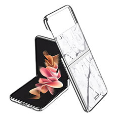 Custodia Plastica Rigida Cover Opaca per Samsung Galaxy Z Flip3 5G Bianco