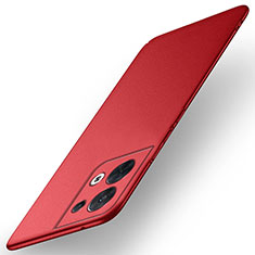 Custodia Plastica Rigida Cover Opaca per Xiaomi Redmi Note 13 Pro 5G Rosso