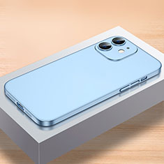 Custodia Plastica Rigida Cover Opaca QC1 per Apple iPhone 12 Cielo Blu