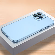 Custodia Plastica Rigida Cover Opaca QC1 per Apple iPhone 15 Pro Cielo Blu