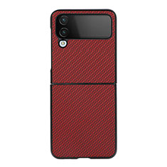 Custodia Plastica Rigida Cover Opaca R01 per Samsung Galaxy Z Flip4 5G Rosso