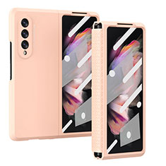 Custodia Plastica Rigida Cover Opaca R02 per Samsung Galaxy Z Fold3 5G Oro Rosa