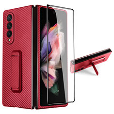 Custodia Plastica Rigida Cover Opaca R06 per Samsung Galaxy Z Fold3 5G Rosso