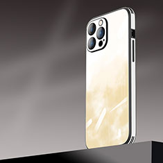 Custodia Plastica Rigida Cover Opaca Sfumato AT1 per Apple iPhone 13 Pro Max Oro