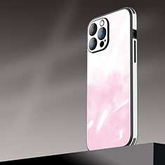 Custodia Plastica Rigida Cover Opaca Sfumato AT1 per Apple iPhone 14 Pro Max Rosa