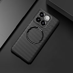 Custodia Plastica Rigida Cover Opaca Spigato con Mag-Safe Magnetic per Xiaomi Mi 14 5G Nero
