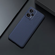 Custodia Plastica Rigida Cover Opaca Spigato per Xiaomi Poco F5 5G Blu