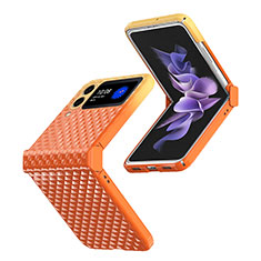 Custodia Plastica Rigida Cover Opaca T03 per Samsung Galaxy Z Flip4 5G Arancione