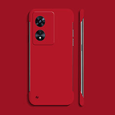 Custodia Plastica Rigida Cover Opaca YK2 per Oppo A78 5G Rosso