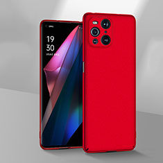 Custodia Plastica Rigida Cover Opaca YK3 per Oppo Find X3 Pro 5G Rosso