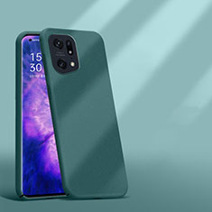 Custodia Plastica Rigida Cover Opaca YK5 per Oppo Find X5 Pro 5G Verde