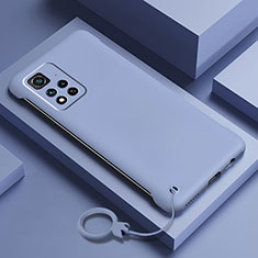 Custodia Plastica Rigida Cover Opaca YK5 per Xiaomi Poco X4 NFC Grigio Lavanda