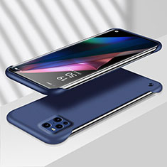 Custodia Plastica Rigida Cover Opaca YK7 per Oppo Find X3 Pro 5G Blu