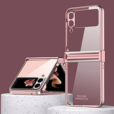 Custodia Plastica Rigida Cover Opaca ZL1 per Samsung Galaxy Z Flip3 5G Oro Rosa