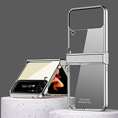 Custodia Plastica Rigida Cover Opaca ZL1 per Samsung Galaxy Z Flip4 5G Argento