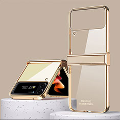Custodia Plastica Rigida Cover Opaca ZL1 per Samsung Galaxy Z Flip4 5G Oro