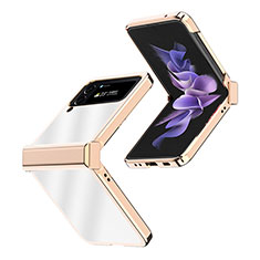 Custodia Plastica Rigida Cover Opaca ZL2 per Samsung Galaxy Z Flip4 5G Oro