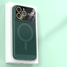 Custodia Plastica Rigida Cover Perforato con Mag-Safe Magnetic JS1 per Apple iPhone 14 Pro Max Verde