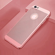 Custodia Plastica Rigida Cover Perforato per Apple iPhone 6S Oro Rosa