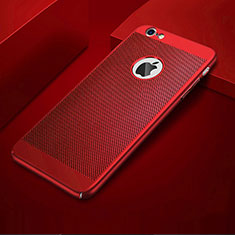 Custodia Plastica Rigida Cover Perforato per Apple iPhone 6S Rosso