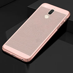 Custodia Plastica Rigida Cover Perforato per Huawei G10 Oro Rosa