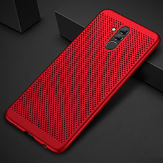 Custodia Plastica Rigida Cover Perforato per Huawei Mate 20 Lite Rosso