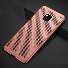 Custodia Plastica Rigida Cover Perforato per Huawei Mate 20 Pro Oro Rosa